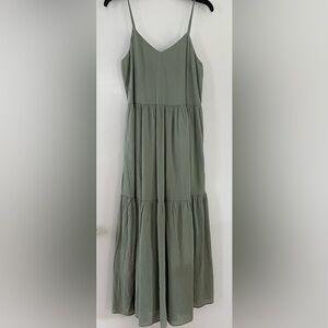 GAP Green Tiered Maxi Sundress